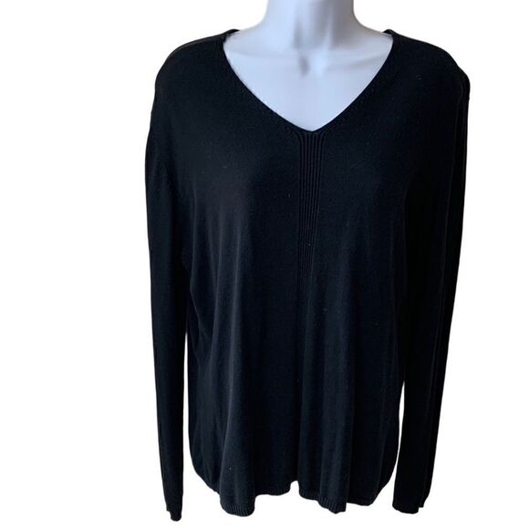 Collection silk blend black pullover sweater size XL‎ - Picture 1 of 6